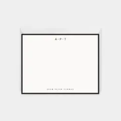 Dash Monogram Note Cards