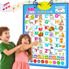 QUOKKA Educational Toys for Kids 5-7 Year Old - Vertical ABC Learning Wall Chart for Toddlers Age 3 4 6+ - Interactive Speech Therapy Poster Boy Girl - Autism Puzzle Game 8-10-12