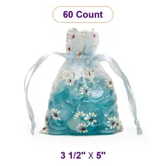 Printed Flat Organza Bag 3.5" x 5" Versatile Gift Packaging