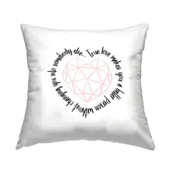 True Love with Gemstone Design by Martina Pavlova Throw Pillow 