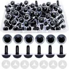 50Pcs 15mm Colorful Solid Plastic Safety Eyes