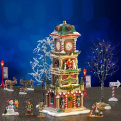 The Village Square Clock Tower Set - Lemax