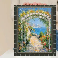 Boho Black Bamboo Wood Picture Frame 27x40 frame