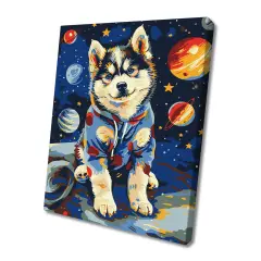 Painting by Numbers kit Cosmic husky KHO6645