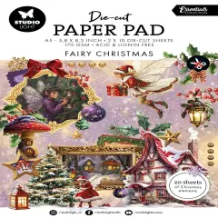 Studio Light Die-Cut Paper Pad 5.83"X8.27" 20/Pkg-Fairy Christmas