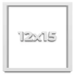 Shadow Box 1.75" Deep White Picture Frame - UV Acrylic, Foam Board Backing, Hanging Hardware
