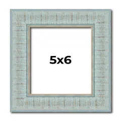 Photo Size Refined Blue Picture Frame - UV Acrylic, Foam Board Backing, Hanging Hardware
