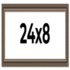 Panoramic Sculpted Silver Picture Frame - UV Acrylic, Foam Board Backing, Hanging Hardware