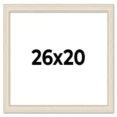 Weathered White Picture Frame - UV Acrylic, Backing Board, Hanging Hardware Included