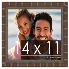 14x11 Modern Bamboo Picture Frame with UV-Resistant Acrylic & Acid Free Backing, Available in5 Finishes - Gold, Silver, Brown, Black, and Natural