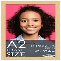 16.5x23.5 Minimalist Yellow Picture Frame - UV Acrylic, Foam Board Backing, Hanging Hardware