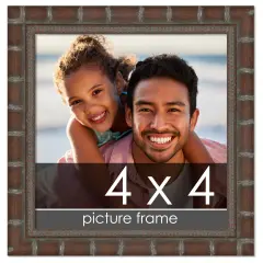 4x4 Modern Bamboo Picture Frame with UV-Resistant Acrylic & Acid Free Backing, Available in5 Finishes - Gold, Silver, Brown, Black, and Natural