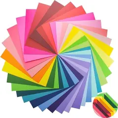 100 Pack Heavy Colored Paper Cardstock Front Back Different Color Codes Colorful Cardstock 250 GSM for DIY Art, Scrapbook, Paper Crafting,School Office Supplies (100)