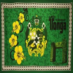 Kingdom of Tonga Ha&rsquo;amonga &lsquo;a Maui Polyester Sarong 72" L x 45" W Green