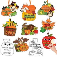 80Pcs Autumn Color Your Own Fall Kit for Kids