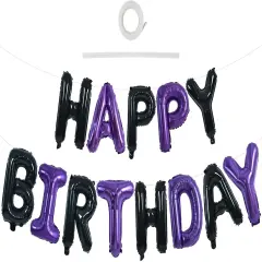 16 Inch Mylar Foil Letters Birthday Sign