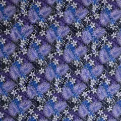 1 Yard Tiare Split Leaf Monstera Poly Cotton Fabric 44/45 Inches Wide Purple