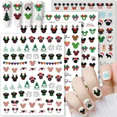 4 Sheets Christmas Nail Art Stickers