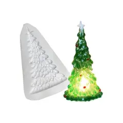 9.5" x 6" x 1.5" Small Christmas Tree Glass Fusing Kiln Mold