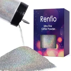 Holographic Ultra Fine Glitter Powder - Laser Silver