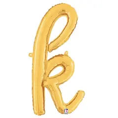 Betallic&reg; 24 inch Script Letter K Gold Air Fill Only