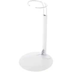 Plymor DSP-70W White Adjustable Doll Stand, fits 12, 13, 14, 15, 16, and 17 inch Dolls or Action Figures, Waist is 2.25" - 2.75" wide, 6" - 8" around