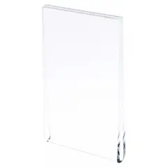 Plymor Clear Acrylic Folder-Style Sign Display Holder / Business Card Holder, 2.5" W x 3.5" H