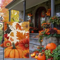 12x18 Inch - Fall Pumpkin Garden Yard Flag(Yellow)