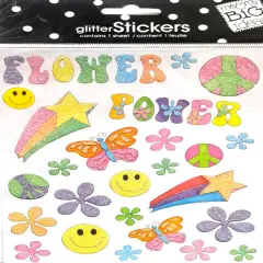 Me & My Big Ideas Flower Power Glitter Stickers