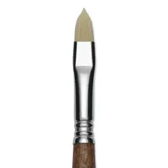 Escoda Futura Synthetic Bristle Brush - Series 5410, Short Filbert, Size 10, Long Handle