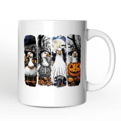Halloween Goose in Costume Mug, Spooky Fall Geese Gift