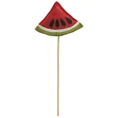 Wood and Felt Watermelon Slice Poke &ndash; 10.5 inches Summer Decor