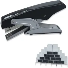 Handheld Plier Stapler, Desktop Stapler, Sturdy Metal Hand Stapler for Office, School and Home, Only Can Use with NO.10 Staples, Black, 2024 Gifts