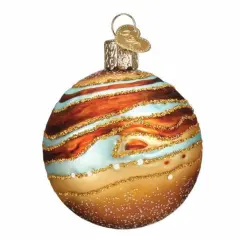 Old World Christmas 2.25 In Jupiter Christmas Tree Ornament , Solar System Largest Planet Multicolored