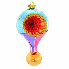 Huras Family 7.5 Inch Frosted Twilight Christmas Tree Ornament , Christmas Decor Merry & Bright Ball Drop Reflector Multicolored