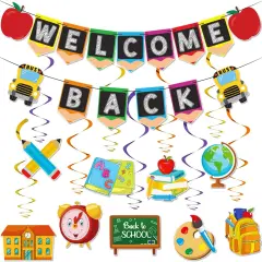 Welcome Back Banner Back to School Decorations