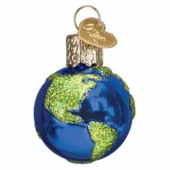 Old World Christmas 1.5 Inch Mini Planet Earth Christmas Tree Ornament , Gumdrops Collection Solar System Blue