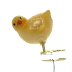 Old World Christmas 2.0 Inch Baby Chick Easter Tree Ornament , Clip-On Ornament Bird Yellow