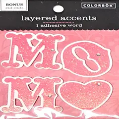 Colorbok Mom Glittered Layered Accent Stickers