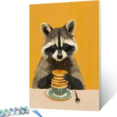 Raccoons Eating Muffins Paints by Numbers