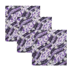 1 Yard Tiare Monstera Traditional Tattoo Poly Cotton Fabric Hawaiian Print 36 x 45in Width