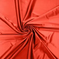 1 Yard Stretch Satin Spandex Fabric Casino Style Heavyweight Glossy Prom & Pageant Material Tomato Red