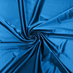 1 Yard Casino Satin Stretch Spandex Fabric Shiny Prom Dress Costume Material Dark Turquoise