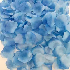 1500 PCS Separated Artificial Gradient Blue Rose Petals for Romantic Night for her set,Faux Gradient Blue Flower Petals for Flower Girl Weddings Valentine Day Party Romantic Decoration