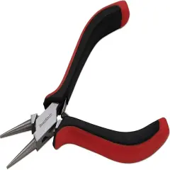 The Beadsmith Round Nose Pliers &ndash; Fine Tips &ndash; 5 inches (127mm) &ndash; Ergonomic Handle with Double Leaf Springs &ndash; Jewelry Making Tool for Creating Bracelets, Earrings and Necklaces