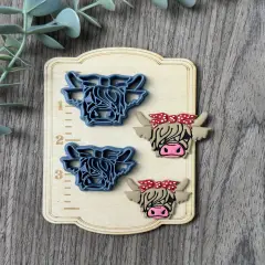 HIGHLAND COW BANDANA | FARM ANIMAL | CLAY CUTTER