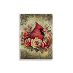 Gothic Cardinal Burlap Garden Flag