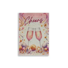 Cheers Burlap Garden Flag