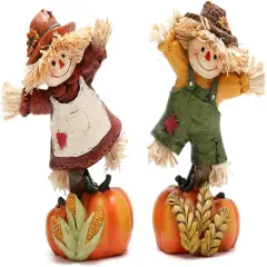 Thanksgiving Pumpkin Scarecrow Figurines