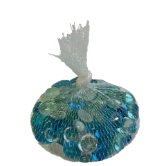 Admiral Blue Mix Glass Nuggets - 12oz Bag - Flat Glass Gems/Beads - Decorative Glass Stones - Great for Mosaics and Other Glass Projects